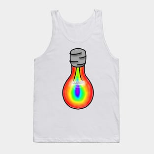 Brightly coloured rainbow light bulb Tank Top